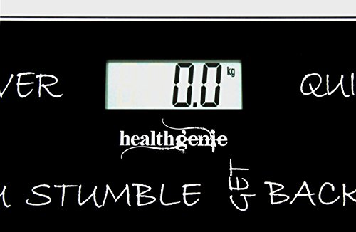 Image of Healthgenie Digital Weight Machine For Body Weight USB Rechareable with 1 Year Warranty (Never Quit)
