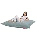 Produktbild QSack Sitzsack Indy mit Mikroperlen aus Deutscher Qualitätsfüllung, EPS HBCD frei, Indoor Sitzsack mit Innenhülle, 140x180 cm, Neu (blaugrau)