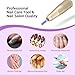 MelodySusie Safety Nail Drill Bits, 3/32'' Smooth Round Top Small Barrel Carbide Bits, Fast Remove Acrylic or Hard Gel for Manicure Pedicure Salon Professional or Beginner, Purple, Coarse