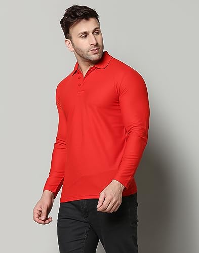 Image of INKKR Full Sleeve Men's Solid Polo Neck T-Shirt Combo