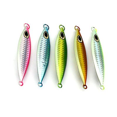 5PCS Hengjia metallo piombo duro esche da pesca 10 cm 60 g colori casuali