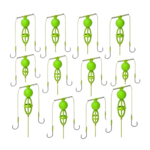 Bottom‑Suspended Fishing Rig, Off‑Bottom Bait Cage Hook Set, Snag‑Resistant Floating Fishing Lure Kit, Minimal Float‑Adjust Freshwater Carp Catfish Panfish Fishing Tackle for Shore (1, Hook No. 8)