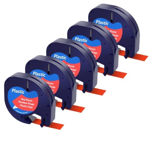 5pcs 12mm x 4m̔vX`bNe[vLT 91331 12267 18769 18771 LT-100ڒe[vƌ݊(5PK Plastic Red)