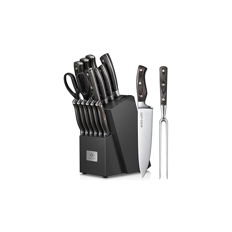 15-Piece-Knife-Set-with-Built-in-Sharpener-and-Carving-Fork-Ultra-Sharp-Knife-Block-Set-with-Full-Tang-Design-Wooden-Handle-High-Carbon-Stainless-Steel-Knife-Sets-for-Kitchen-with-Block AMEGAT 15-Piece Knife Set with Built-in Sharpener and Carving Fork, Ultra Sharp Knife Block Set with Full Tang Design & Wooden Handle, High Carbon Stainless Steel Knife Sets for Kitchen with Block