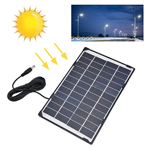 Painel Solar de Saída DC5521, Painel Solar, Placa de Carregamento Solar Saída DC5521 6W 12V para Hos
