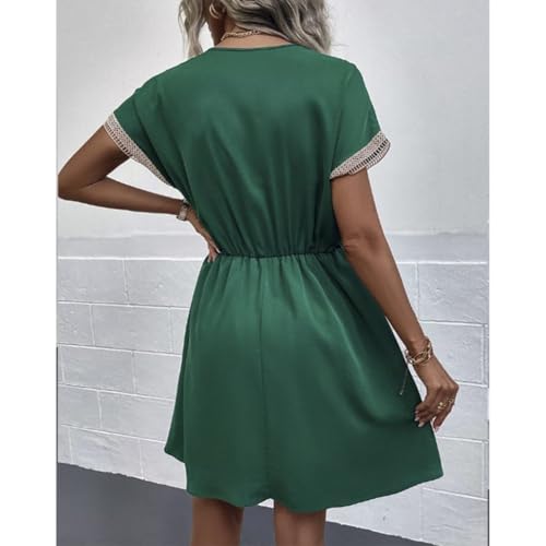 Robe midi évasée avec cordon de serrage réglable - 3