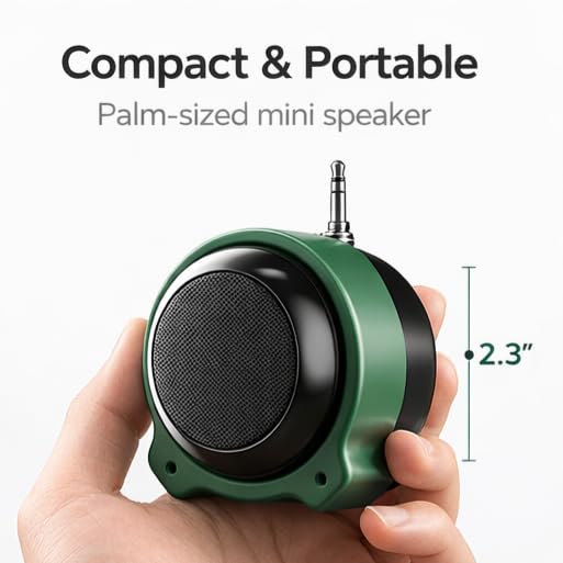 Digipure Mini Wired Speaker with 3.5mm AUX, 5W Portable Speaker with Built-in Battery, Compact Desktop Audio for Phone, Tablet, Laptop by Digipure - Used condition - Image 3