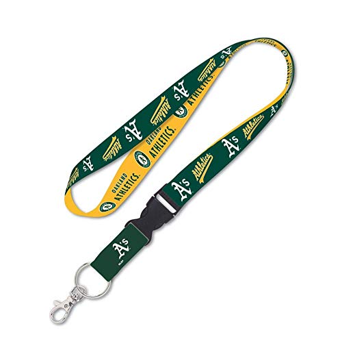 MLB Oakland A's Lanyard with Detachable Buckle, 3/4"