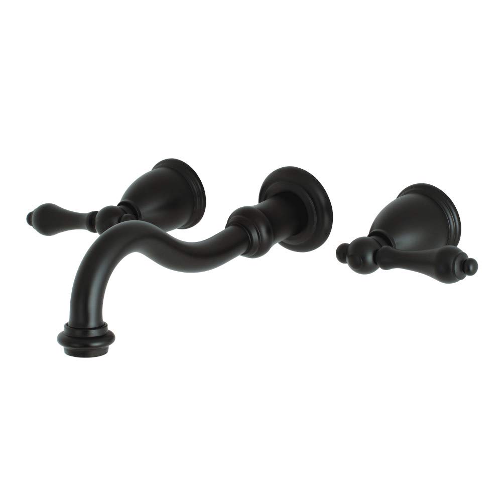 Robinet romain Kingston KS3020AL noir mat mélangeur 3 trous en laiton