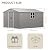 ALAULM 12'x10' Outdoor Storage Shed Outdoor Galvanized Metal Storage Shed with Sliding Door & 2 Windows, Waterproof Garden Shed for Patio,Lawn,Backyard to Store Bikes,Tools