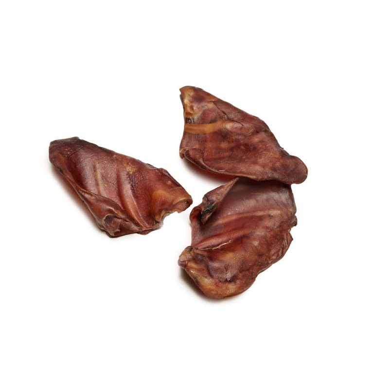 Superpet Medium Pigs Ears for Dogs (Pack of 5), Long Lasting Natural Dog Treats, Grain Free and High Protein, Single Ingredient Dog Chews for All Breeds