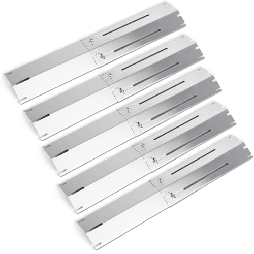 GFTIME 30CM bis 53CM Universal Brennerabdeckung Ersatzteile für Landmann, Tepro, Taino, Outback, Charbroil, ProfiCook, Campingaz, Jamie Oliver Gasgrill, Flammenverteiler, Abdeckungen (5 Pack)