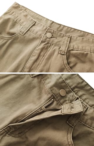 Cargo Pants for Men Relaxed Fit Work Pants Breathable Casual Pants with 8 Pockets No Belt4