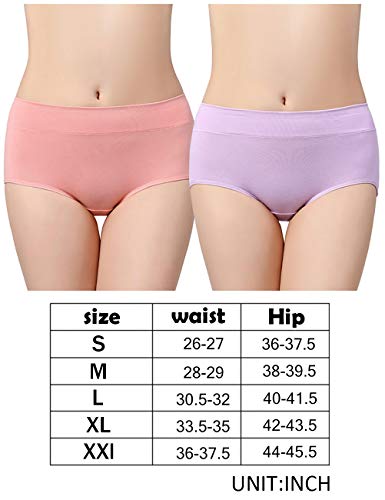 UMMISS Womens Big Girls Ladies Female Soft Comfortable Briefs Panties Teen Girls Soft Cotton Underwear -Multi -L - Thumbnail 6