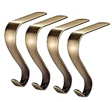 Edoneery Stocking Holders for Mantle Set 4 Christmas Stocking Holder Christmas Stocking Hooks for Fi