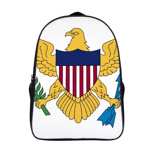 SMAZDFXX Rucksack mit Flagge der Jungferninseln, weiß, Doppelfach, große...
