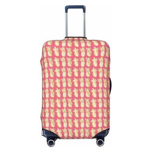 Housse de valise extensible et lavable protection noire XL motif ananas