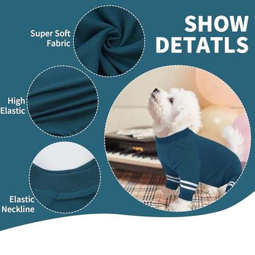 Pijama para perros pequeños y medianos BRKURLEG algodón miniatura 3