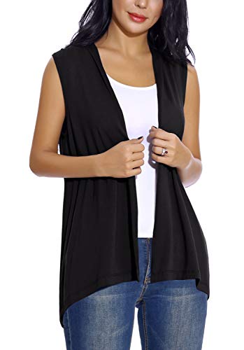 Exchic Women'S Sleeveless Open Front Cardigan Vest Lightweight Cool Coat thumb #3