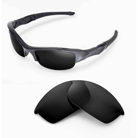 sunglasses restorer Compatible Replacement Lenses for Oakley Flak Jacket, Polarized Black Iridium Cover