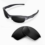 100% UVA sunglasses restorer Kompatibel Ersatzgläser für Oakley Flak Jacket, Black Iridium Polarized