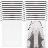 Le forfait comprend : vous recevrez 20 sacs à chaussures de voyage pour l'emballage, la taille est de 30 x 40 cm (11,8 x 15,8 pouces), peuvent également être utilisés comme trousse à cosmétiques, trousse de toilette, sac à sous-vêtements, sac d'emballage, sac d'emballage cadeau, lavage sac, etc. Le design translucide vous permet d'identifier facilement les articles dont vous avez besoin sans ouvrir le sac.