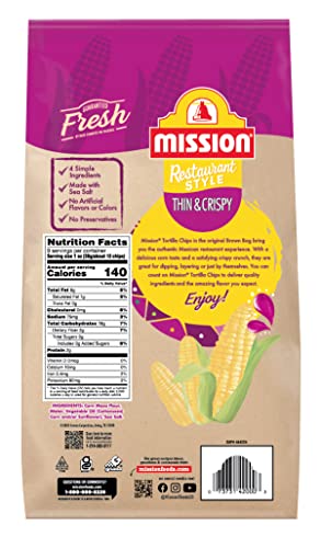 Mission Thin & Crispy Tortilla Chips, 9 Oz - Thumbnail 2