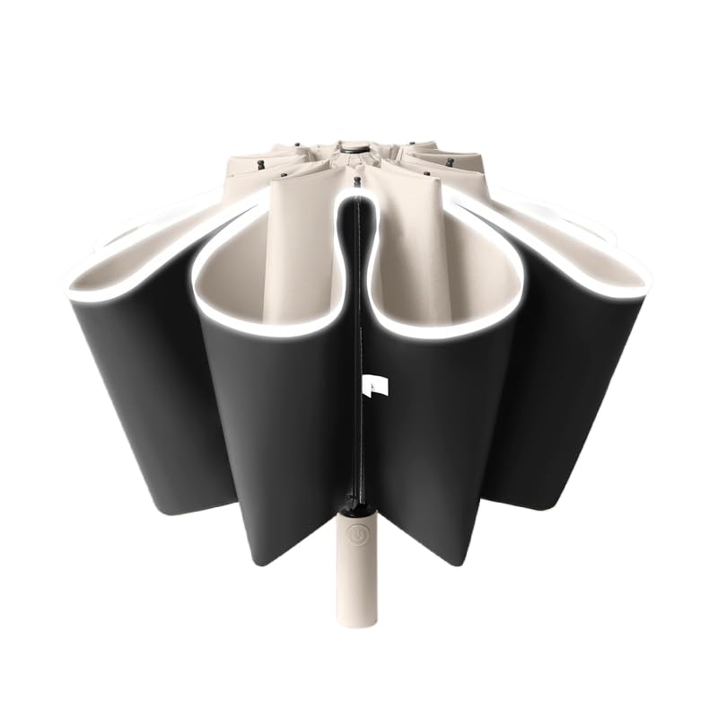 erised's bifrostTravel Folding Inverted Reverse Umbrella Compact Windproof/Waterproof Auto Open/Close,10 * 2 Ribs Portable Golf Parasol,Outdoor Rain/Sun/99 UV Protection/UPF 50 UV Blocker