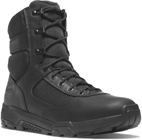 Danner Sonic 20.3 cm �����Y �~���^���[ & �^�N�e�B�J���u�[�c ? �h���A�y�ʁA�ϋv���̂��郌�U�[ �T�C�h�W�b�v�t�� �n�C�L���O�p, �u���b�N, 9 Wide