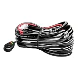 ◑ Relé de potencia de 12 V, 40 A y fusible de hoja en línea para una protección de seguridad múltiple. Es 1 cable que con una conexión de salida de luces, se puede enganchar con 1 barra de luz LED todoterreno de alta resistencia por encima de 675 W.