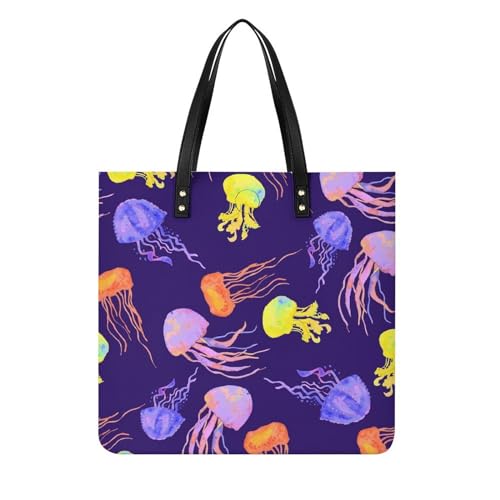 Sac à bandoulière pieuvre grand format : tote bag robuste de 39x39cm