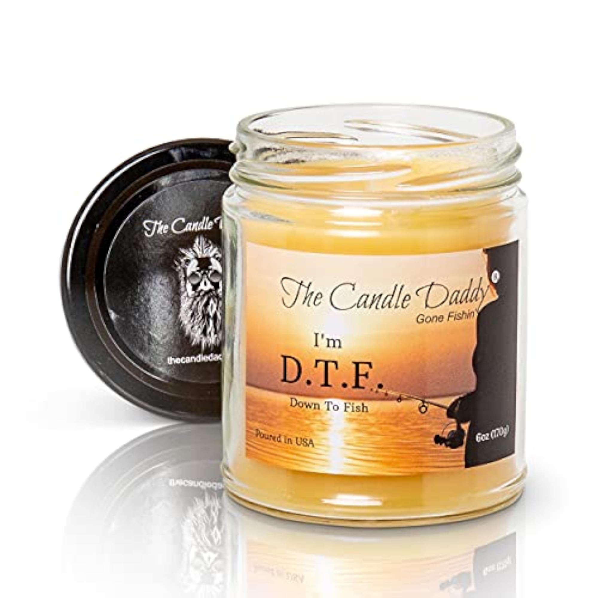 Gone Fishin' Ocean Breeze Scented Melt Jar Candle