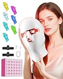 LED Light Therapy Mask Skin Care Mask,Cordless LED Face Mask face & neck Red & Infrared Lights Masks Wavelength,USB C Rechargeable for Home Use Working Travel Yoga (Sakura Pink）