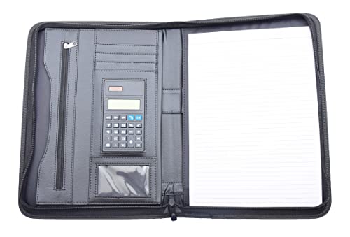 Zip Around Folio Bag A4 Escritura Calculadora iPad Organizador Axila Funda Ream Cover