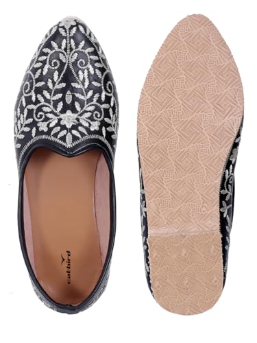 Image of CatBird Handcrafted Men's Ethnic Jutti - Traditional Indian Mojari for Casual wear,Weddings & Festivals