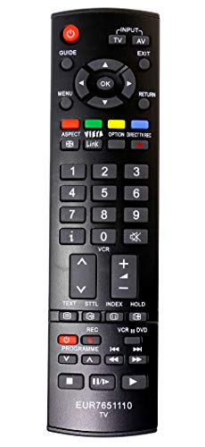 ALLIMITY N2QAYB000222 EUR7651110 Reemplazo de Mando a Distancia para Panasonic Viera TV TX-32LXD75F TX-32LXD70F TX-32LED8F TX-32LED7FA TX-26LMD70 TX-26LED7F TH-42PZH8FV TH-42PZ8E TH-42PX8E TH-42PX60EH