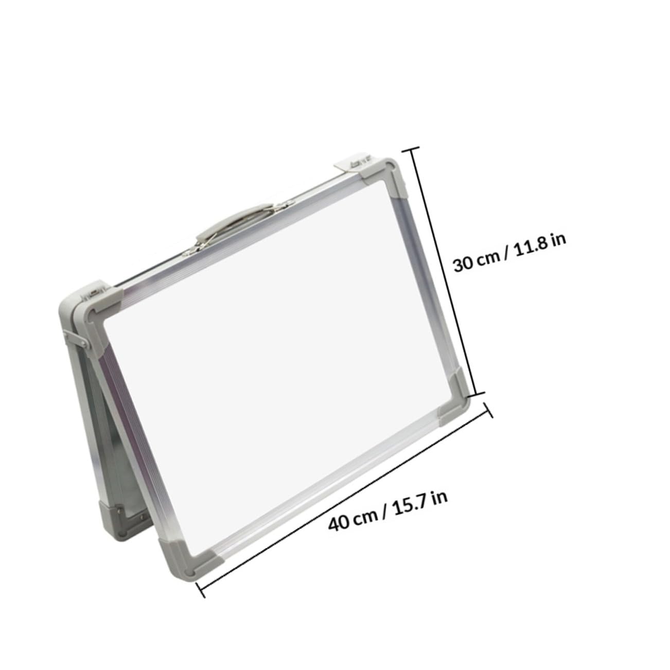 Ciieeo Lavagna Magnetica Portatile Doppia Faccia Bianca da Tavolo Pieghevole in Lega di Alluminio e Abs Superficie Cancellabile per Scuola ed Educazione