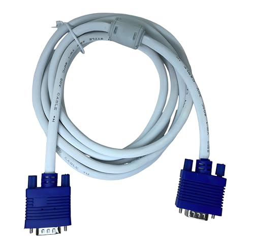 Image of Upix Male to Male VGA Cable 2.7 Meters (8.86 Feet) - Supports PC, Monitor, TV, LCD /LED, Plasma, Projector, TFT