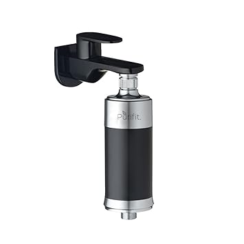 Purifit Shower & Tap Filter for Hard Water | Advanced Water Softener for Bathroom Tap | Reduces Chlorine & Hard Water | Long-Lasting Cartridge Up to 8 Months