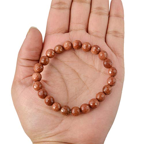 Image of Reiki Crystal Products Natural Crystal Stone 8 mm Faceted Diamond Cut Beads Bracelet for Men & Women | Reiki Charged Gemstone Bracelet | Multiple Stone Variants Available