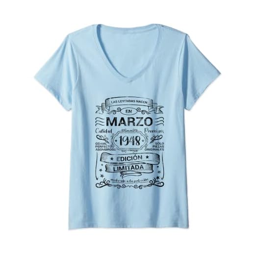 Mujer Las Leyendas Nacen Marzo 1948 Cumpleaños Hombre Mujer Camiseta Cuello V