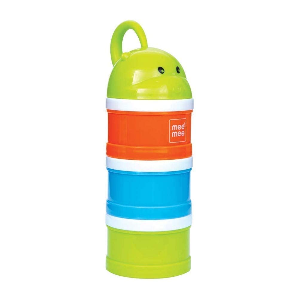 Mee Mee Multi Storage Milk Powder & Food Container | Microwavable Baby Food Box | Travel Friendly | 3 Layer Plastic Food & Milk Powder Container Individual Compartments Multifunctional (Multicolor)-image-19