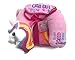 Nickelodeon JoJo Pink 3 Piece Plush Kids Travel Set with Neck Pillow, Blanket, Eye Mask (Official Nickelodeon Product)