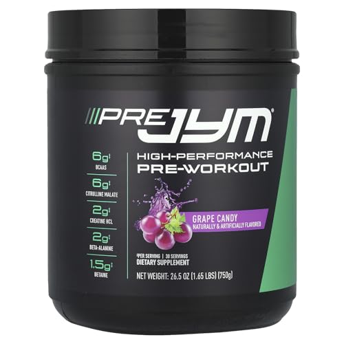 JYM Supplement Science Pre JYM Grape Candy Pre Workout Powder