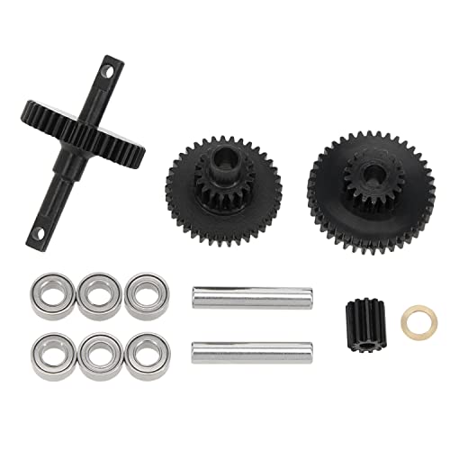 MEUS RACING Steel Transmission Gear Set Metal Gearbox Transmission Gears Upgrade Parts (16.6:1 Reduction Ratio) for TRX-4M TRX4M Bronco Defender 1/18 RC Crawler Car