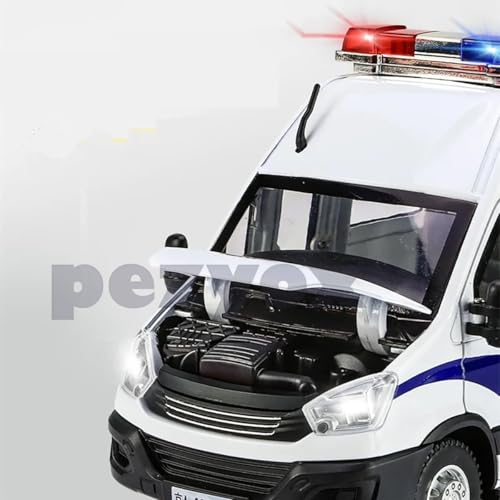 Image of 1:24 Scale Exclusive Alloy Metal Pull Back Die-cast Car Model with Sound Light Mini Auto Toy for Kids Metal Model Toy Car with Sound and Light (White)