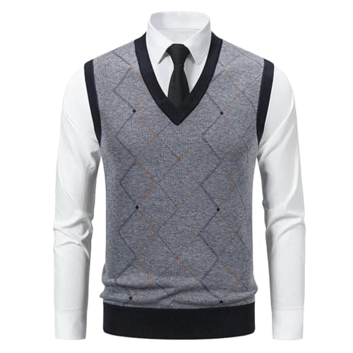 Chaleco de punto para hombre ideal para paseos de otoño y días de oficina