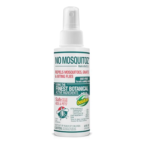 No Mosquitoz Botanical Insect Repellent, DEET-Free, Made with Natural Essential Oils, Non-Greasy...