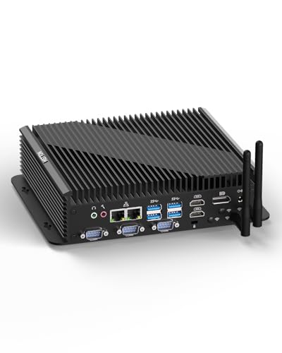 HISTTON Firewall Mini PC Micro Appliance - Fanless 2.5GbE LAN Gigabit Celeron J4125 Router, 8GB RAM 128GB SSD, OPNsense AES-NI, HD, VGA, SIM Slot, Compatible with Pfsense