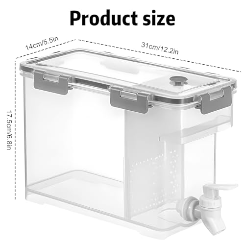 Bouteille de limonade 3.5L Forhome avec robinet grande capacité - 3